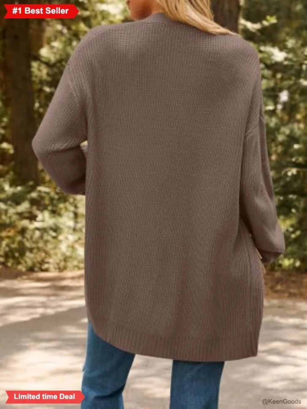 Oversized Soft Knit Cardigan Sweater with Pockets Long Sleeve